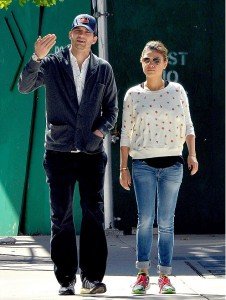 Ashton Kutcher and Mila Kunis out and about in New York, America - 19 Sep 2013